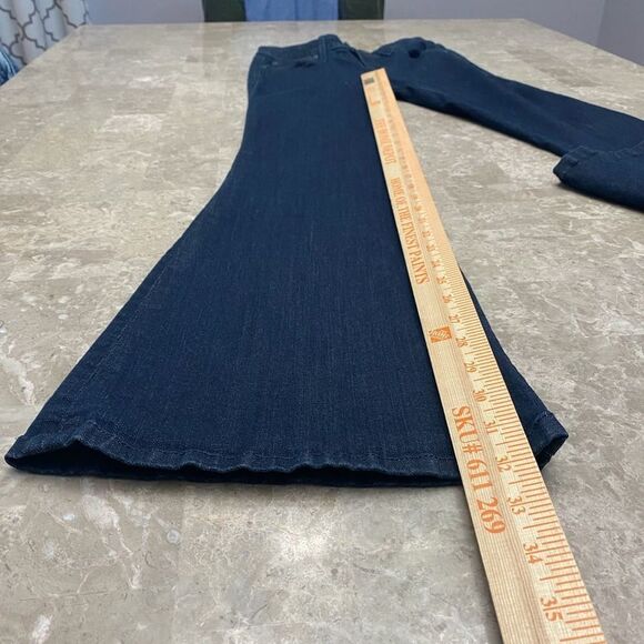 Anthropologie Level 99 womens flare jeans sz 26 mid rise dark wash soft stretch - Picture 5 of 12
